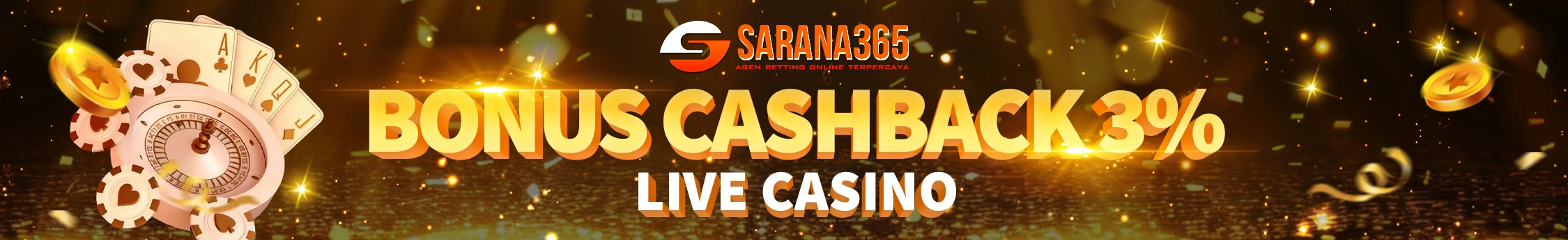 BONUS CASHBACK LIVE CASINO 3% 